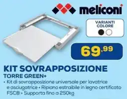 Euronics Meliconi kit sovrapposizione torre green+ offerta