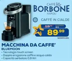 Euronics Caffe borbone macchina da caffe' bluemoon offerta