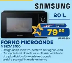 Euronics SAMSUNG FORNO MICROONDE MS20A3010 offerta
