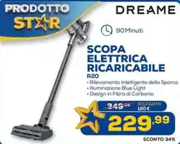 Euronics Dreame scopa elettrica ricaricabile r20 offerta