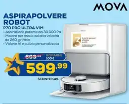 Euronics Mova aspirapolvere robot P70 pro ultra vim offerta