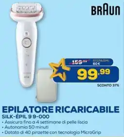 Euronics Braun epilatore ricaricabile silk-épil 99-000 offerta