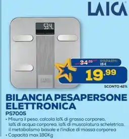 Euronics LAICA BILANCIA PESAPERSONE ELETTRONICA PS7005 offerta