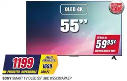 Trony SONY SMART TV OLED 55" UHD K55XR8APAEP offerta