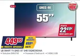 Trony LG SMART TV QNED 55" UHD 55QNED80A6A offerta
