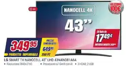 Trony LG SMART TV NANOCELL 43" UHD 43NANO81A6A offerta