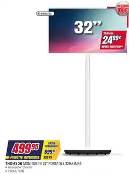 Trony THOMSON MONITOR TV 32" PORTATILE 32HA4M44 offerta