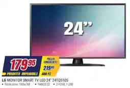 Trony LG MONITOR SMART TV LED 24" 24TQ510S offerta
