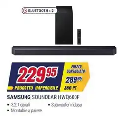 Trony SAMSUNG SOUNDBAR HWQ600F offerta