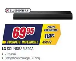 Trony LG soundbar S20A offerta