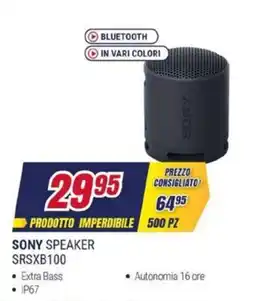 Trony SONY SPEAKER SRSXB100 offerta