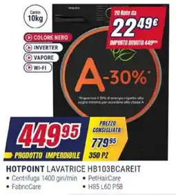 Trony HOTPOINT LAVATRICE HB103BCAREIT offerta