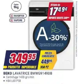 Trony BEKO LAVATRICE BMWG9149DB offerta