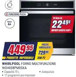 Trony WHIRLPOOL FORNO MULTIFUNZIONE WO141S8PMOSXA offerta