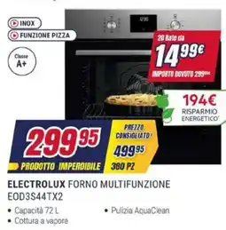 Trony ELECTROLUX FORNO MULTIFUNZIONE EOD3S44TX2 offerta