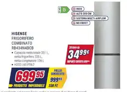 Trony HISENSE FRIGORIFERO COMBINATO RB434N4BCB offerta