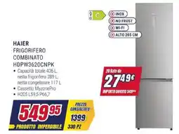 Trony HAIER FRIGORIFERO COMBINATO HDPW3620CNPK offerta