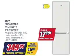 Trony BEKO FRIGORIFERO COMBINATO B3RCS0255W offerta