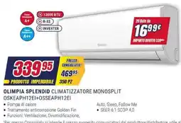 Trony OLIMPIA SPLENDID CLIMATIZZATORE MONOSPLIT OSKEAPH12EI+OSSEAPH12EI offerta