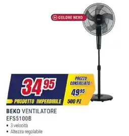 Trony BEKO VENTILATORE EFS5100B offerta