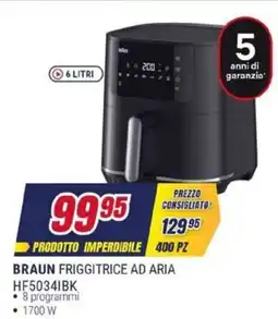 Trony BRAUN FRIGGITRICE AD ARIA HF50341BK offerta