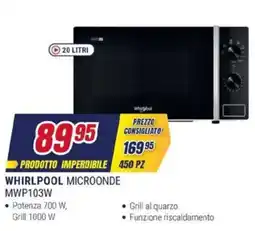 Trony WHIRLPOOL MICROONDE MWP103W offerta