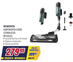 Trony ROWENTA ASPIRAPOLVERE CORDLESS RH9A32 offerta