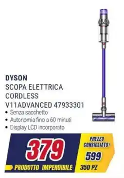 Trony DYSON SCOPA ELETTRICA CORDLESS V11ADVANCED 47933301 offerta