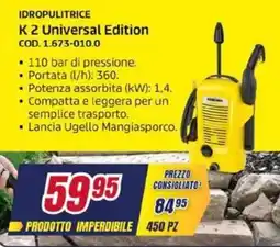 Trony KARCHER IDROPULITRICE K 2 Universal Edition offerta