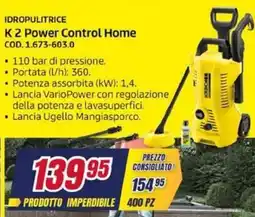 Trony KARCHER IDROPULITRICE K 2 Power Control Home offerta