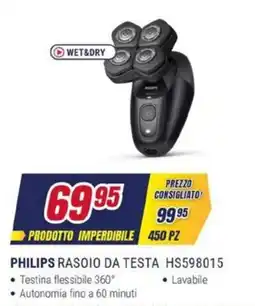 Trony PHILIPS RASOIO DA TESTA HS598015 offerta