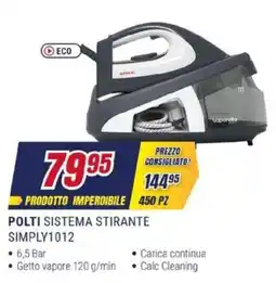 Trony POLTI SISTEMA STIRANTE SIMPLY1012 offerta
