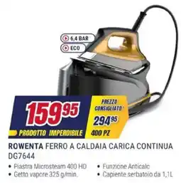 Trony ROWENTA FERRO A CALDAIA CARICA CONTINUA DG7644 offerta