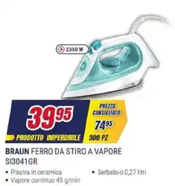 Trony BRAUN FERRO DA STIRO A VAPORE SI3041GR offerta