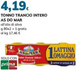 Basko Tonno trancio intero AS DO MAR offerta