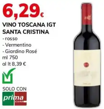 Basko Vino toscana igt SANTA CRISTINA offerta