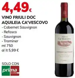 Basko Vino friuli doc aquileia CA'VESCOVO offerta