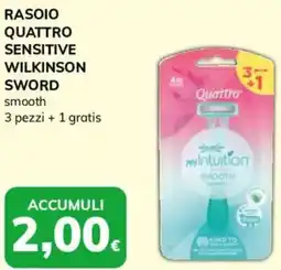 Basko Rasoio quattro sensitive WILKINSON SWORD offerta