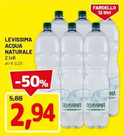 DPiù Levissima acqua naturale offerta