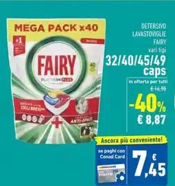 Conad Superstore Detersivo lavastoviglie FAIRY offerta