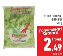 Conad Superstore Iceberg julienne DIMMIDISÌ offerta