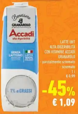 Conad Superstore Latte uht alta digeribilita con vitamine accadi GRANAROLO offerta