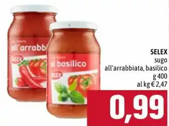 Famila Selex All'arrabbiata, Basilico 400g offerta