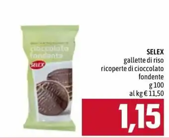 Famila Selex Gallette di Riso Ricoperte di Cioccolato Fondente 100g offerta