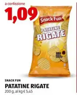 ALDI Snack fun patatine rigate offerta