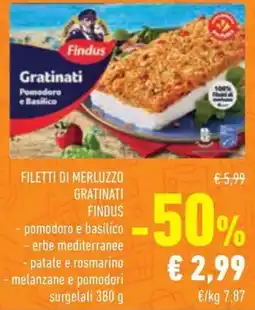 Conad Superstore Filetti di merluzzo gratinati FINDUS offerta