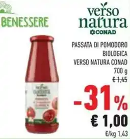 Conad Superstore Passata di pomodoro biologica VERSO NATURA CONAD offerta