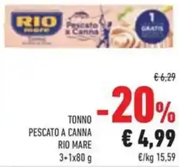 Conad Superstore Tonno pescato a canna RIO MARE offerta