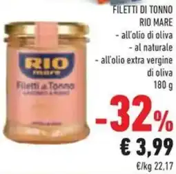 Conad Superstore Filetti di tonno RIO MARE offerta