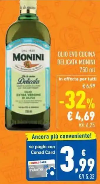 Olio evo cucina delicata MONINI